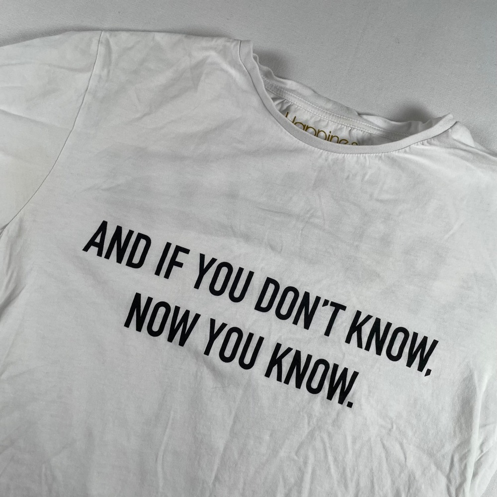 Happiness‎ Brooklyn Skull Biggie Smalls Graphic Tshirt Now You Know White